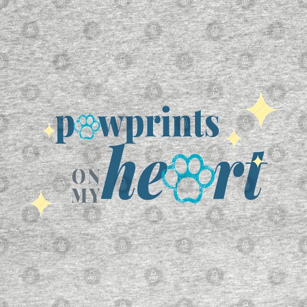 Pawprints on my Heart dog animal lover sparkle by LoveofDog